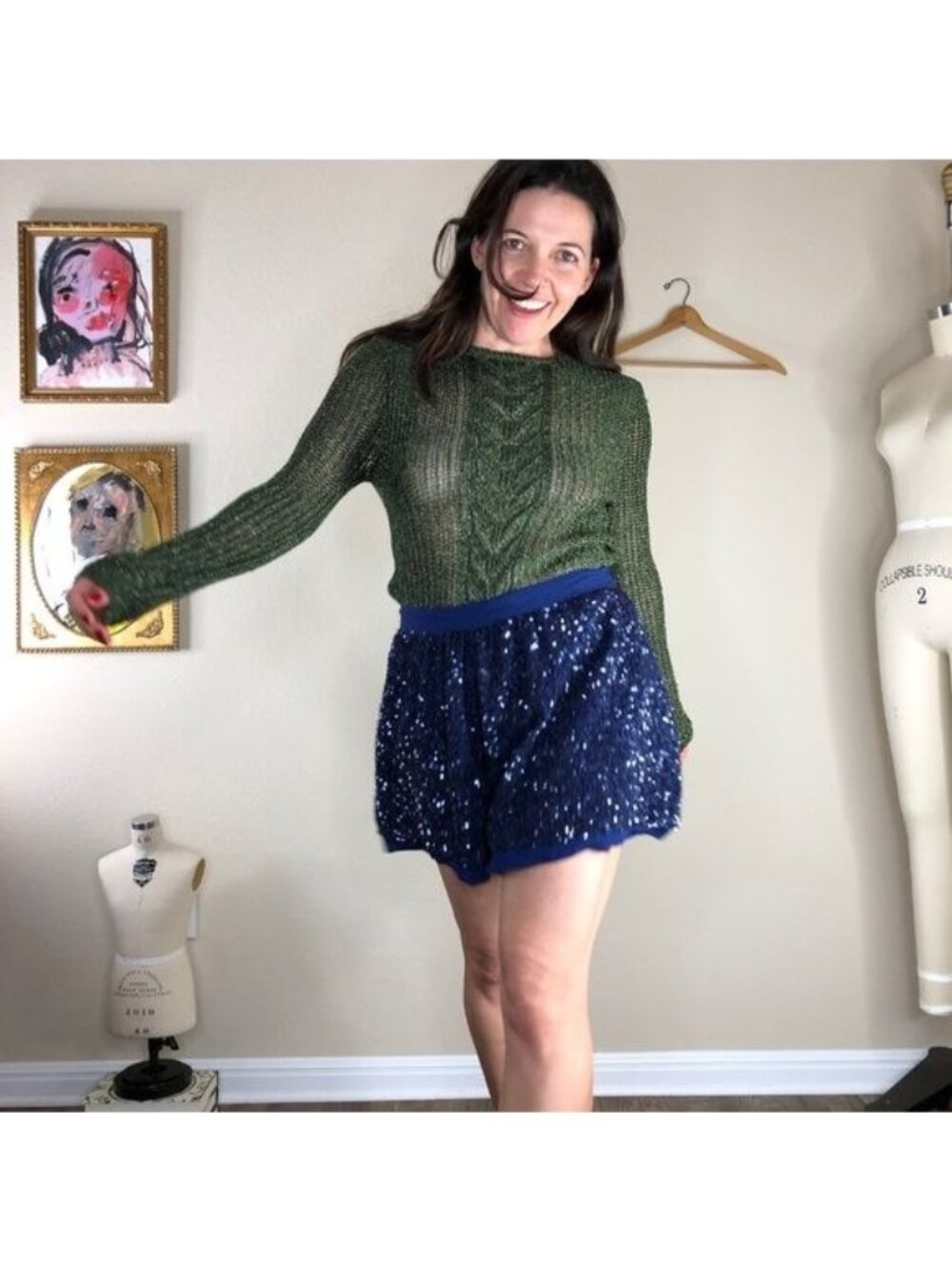 Paul & Joe Crocket Metallic Cable Knit Sweater